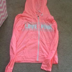 PINK zip up hoodie